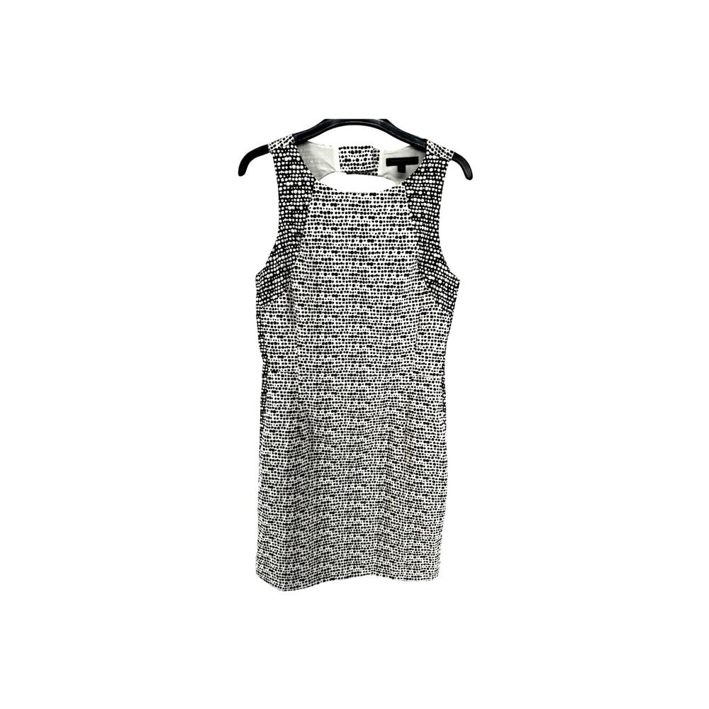 Banana Republic Black and White Dot Panel Sheath Dress Sleeveless Size 10